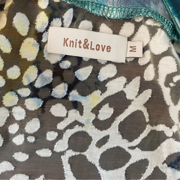 Knit & Love Women’s Green/Ivory Cardigan Cover Medium - Picture 6 of 9